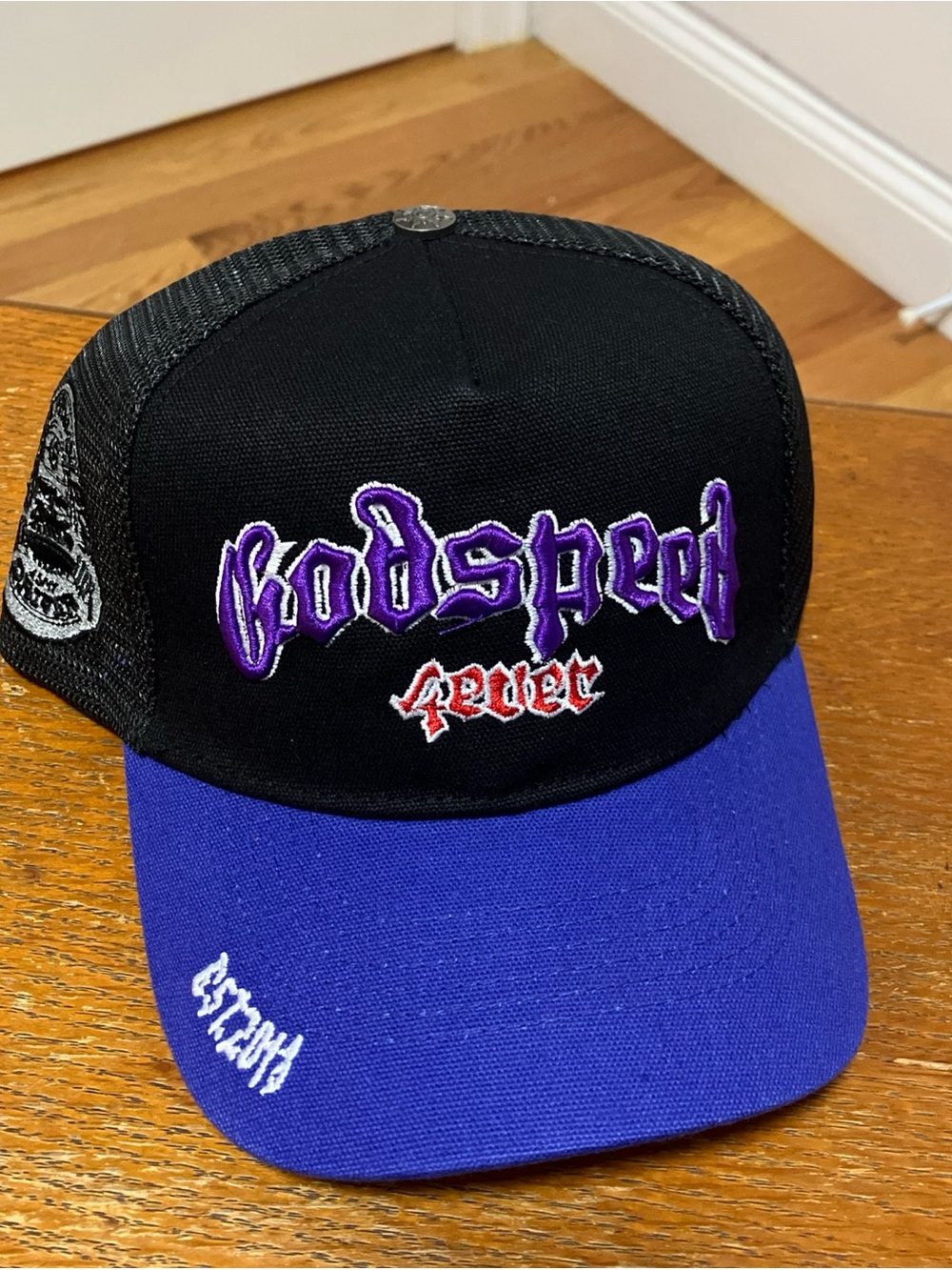 Black and Purple Trucker Hat